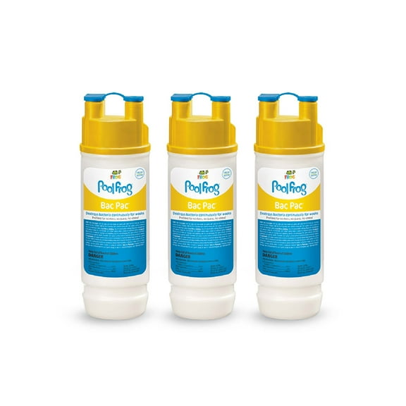 3 Pool FROG Bac Pacs prefilled with 2.2 lbs. of Trichlor, Replacement Chlorine Pacs, for with Pool FROG Model 5400 and Pool FROG Model 6100, Pool Sanitizer