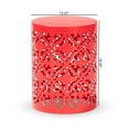 thumbnail image 7 of Baxton Studio Jamila Modern and Contemporary Red Finished metal Outdoor Side Table, 7 of 7