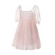 thumbnail image 2 of Sunloudy Vestido de princesa de malla para mujer, Adultos Transparente Color sólido Manga farol Cuello cuadrado Una pieza Sunloudy S, M, L, 2 of 8