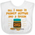 thumbnail image 3 of Inktastic Peanut Butter Spoon Boys or Girls Baby Bib, 3 of 4