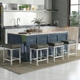thumbnail image 2 of Costway 24.5" Bar Stool Set of 4 with Solid Rubber Wood Frame Humanized Footrest Kitchen, 2 of 8