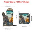 thumbnail image 2 of Naloa Desert Monkeys Drive Oven Mitts and Pot Holders 4 pcs Set, Cooking Baking Grilling Kitchen Oven Glove for Cooking, 2 of 6