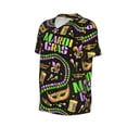 thumbnail image 6 of Fotbe Mardi Gras3 Baseball Jersey Shirt for Men and Women, Casual Short Sleeves Button Down T-Shirt-Medium, 6 of 9