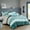 Teal, variant on 6 Pieces Woodland Mushroom Comforter Set - Botanical Woodland Bedding Set Queen Size