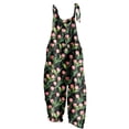 thumbnail image 2 of LEBONYARD Women's Overalls in Bold Colorway,Ladies' Printed Sleeveless Casual Overalls Jumpsuit Jumpsuit Pants Army Green S, 2 of 5