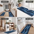 thumbnail image 5 of Blue Gold Wave Marble Pattern Kitchen Rugs Sets Of 3,Kitchen Runner Rugs Non Skid Washable,Decorative Kitchen Floor Mats for Kitchen,Sink,Laundry,17"x30"+ 17"x47" + 17"x59", 5 of 6