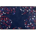 thumbnail image 2 of SKYSONIC Red Blue White Stars USA Flag Colors Area Rug Pad Dining Room Bedroom 5'x3', 2 of 6