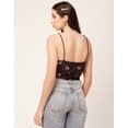 thumbnail image 2 of Moomaya Printed Velvet Crop Tops For Women Adjustable Spaghetti Straps Sweetheart Neck Crop Top, 2 of 7