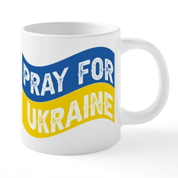 CafePress - Pray For Ukraine Mugs - 20 Oz White Ceramic Mega Mug