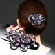 thumbnail image 3 of Pinza para el pelo con mariposas de diamantes de imitación, 3 garras, elegante y de lujo, para decoración de peinados, antideslizante, con forma de pico de pato, accesorios para el cabello de moda., 3 of 8