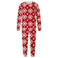thumbnail image 2 of REORIAFEE Womens Christmas Pajamas 2 Piece Set Loungewear Long Sleeve Top and Pant Snowflake Soft Sleepwear Multicolor S-2XL, 2 of 3