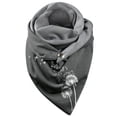 thumbnail image 1 of Femmes Plume Vintage Imprimé Boho Foulard Châles Wraps Hiver Chaud Écharpes Courtes, 1 of 4
