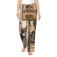 thumbnail image 2 of Lsque Rustic French Signpost Print Women's Pajama Pants, Lounge Pant - Comfortable Home Wear,Elastic Waistband, Stylish Design-Large, 2 of 9