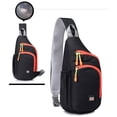 thumbnail image 2 of ibiyuan Crossbody Sling Backpack Nylon Zipper Fanny Pack Sling Bag, Side Pocket Single Shoulder Sports Chest Backpack for Outdoor Workout, 2 of 4