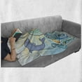 thumbnail image 6 of Sea Animals Soft Flannel Fleece Throw Blanket, Dolphin Fish Starfish Shells in Ocean Marine in Summer Pattern Print, Cozy Plush for Indoor and Outdoor Use, 50" x 70", Multicolor, by Ambesonne, 6 of 6