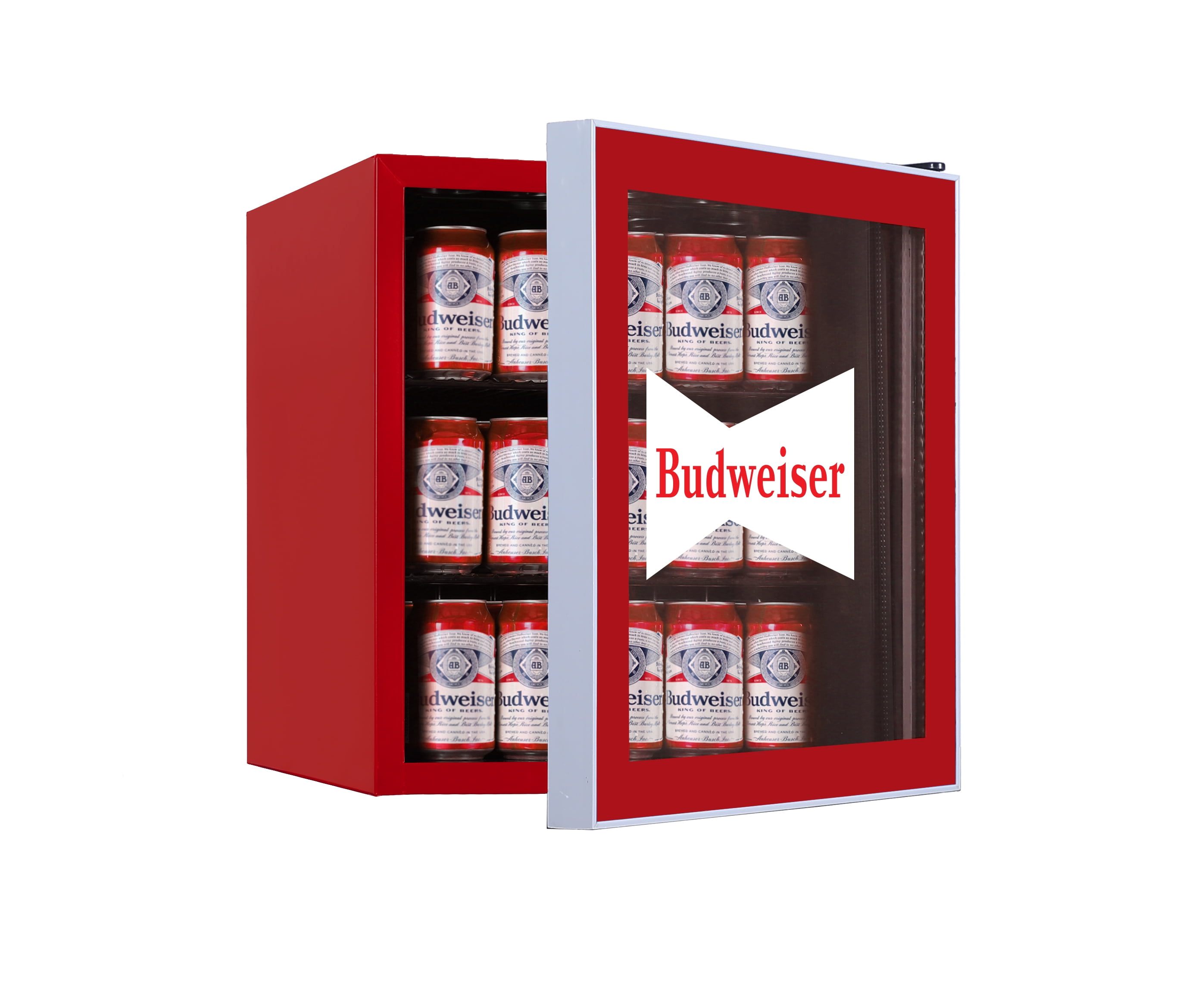 Budweiser, 1.8 Cu. ft. Glass Door Compact Refrigerator, MIS168BUD, Red