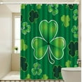thumbnail image 6 of Hometravel Four Leaf Clover Design Waterproof Shower Curtain, Polyester Bathroom Decoration with Hooks, Decorative Curtain for Bath, Home, 180x180cm, Accessory, 6 of 6