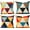 Colorful Geometry, variant on Outdoor Fall Throw Pillow Covers 18x18 Set of 4 Colorful Fun Mid Century Modern Halloween Home Décor Boho Cushion Cases for Patio Furniture Couch Living Room,Geometric Yellow Orange