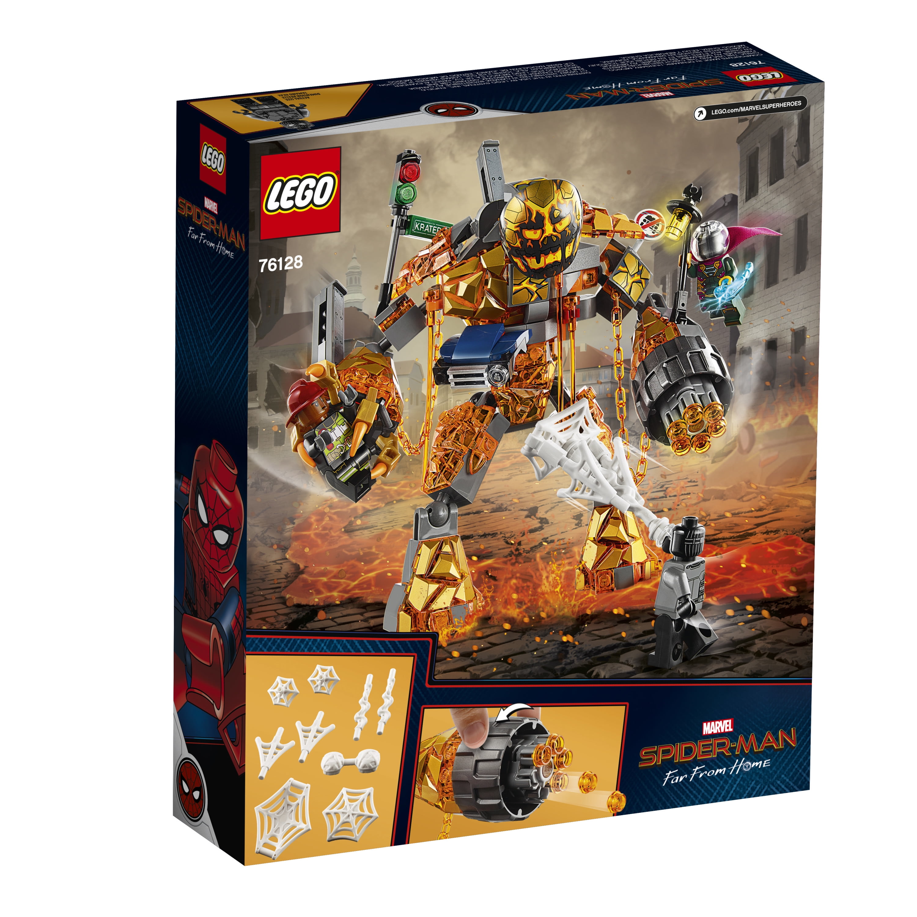 LEGO Marvel Spider-Man Far From Home: Molten Man Battle 76128 Superhero Building Toy for Kids (294 pieces) - Walmart.com - Walmart.com