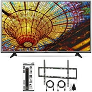 LG 65UH6030-65-Inch 4K UHD Smart LED TV w/webOS 3.0 Flat Wall Mount Bundle includes TV, Flat Wall Mount Ultimate and 6 Outlet Power Strip with Dual USB Ports