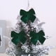 thumbnail image 5 of Decoración de lazo para la cima del árbol de Navidad 3-Pack | Lazos de terciopelo para las fiestas Blanco Rojo Verde Amarillo Rosa | 11x10,5cm | Decoraciones de Navidad para interiores y exteriores, 5 of 7