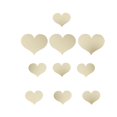 thumbnail image 3 of Crea tu propia decoración artística para el hogar para las paredes de la sala de estar y el dormitorio Pegatinas de espejo con forma de corazón dorado, 3 of 8