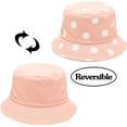 thumbnail image 4 of Flower Reversible Bucket Hat Summer Beach Travel Fisherman Cap Beach Wide Brim Sun Hat for Women Men, 4 of 7