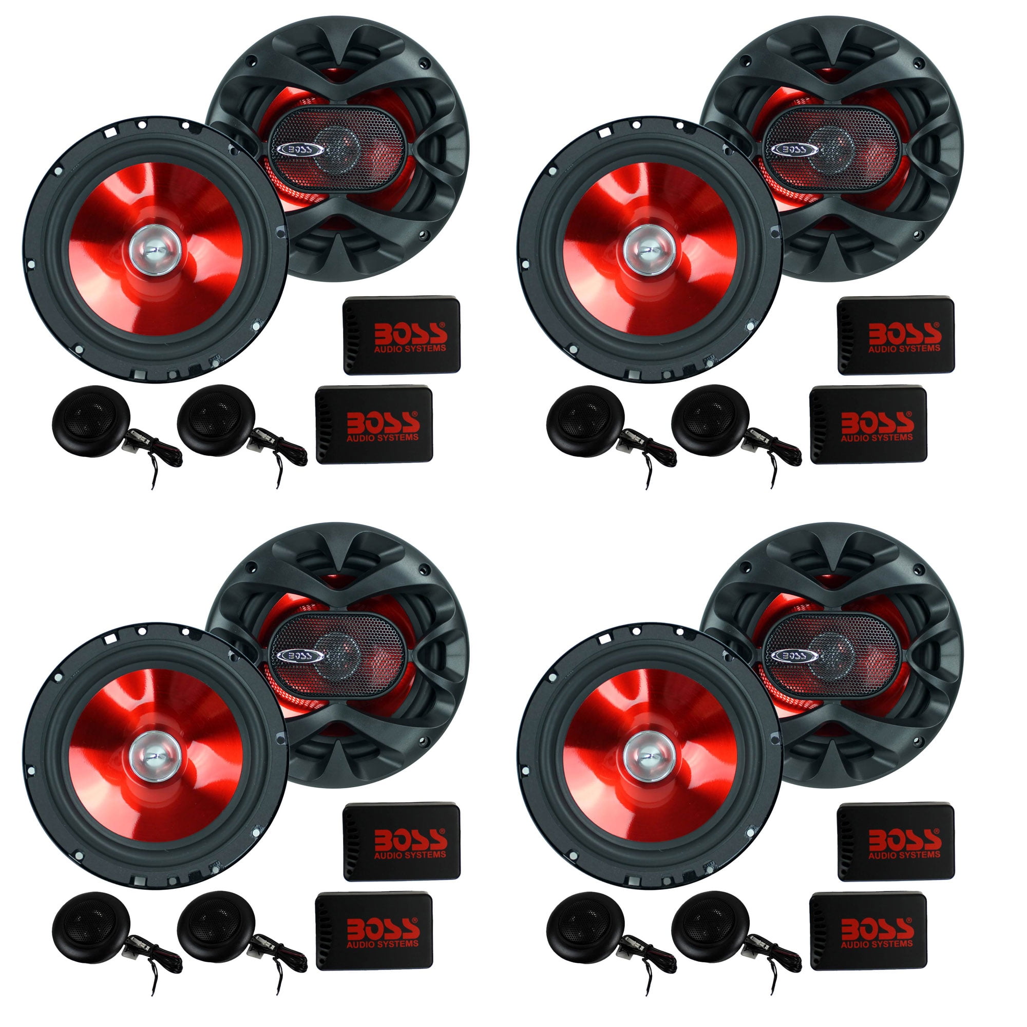 BOSS Audio 6.5" 350W Car 2 Way Component Car Audio Speakers System (4