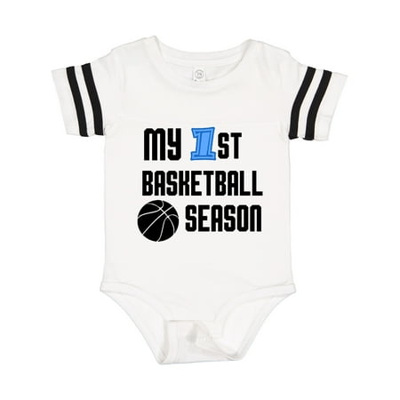 

Inktastic My 1st Basketball Season Gift Baby Boy Bodysuit