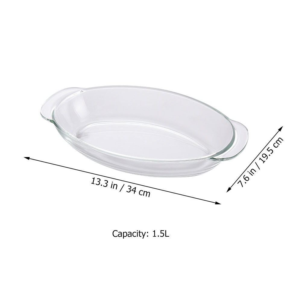 Kitchen Glass Food Plate Microwave Oven Plate Glass Serving Tray
