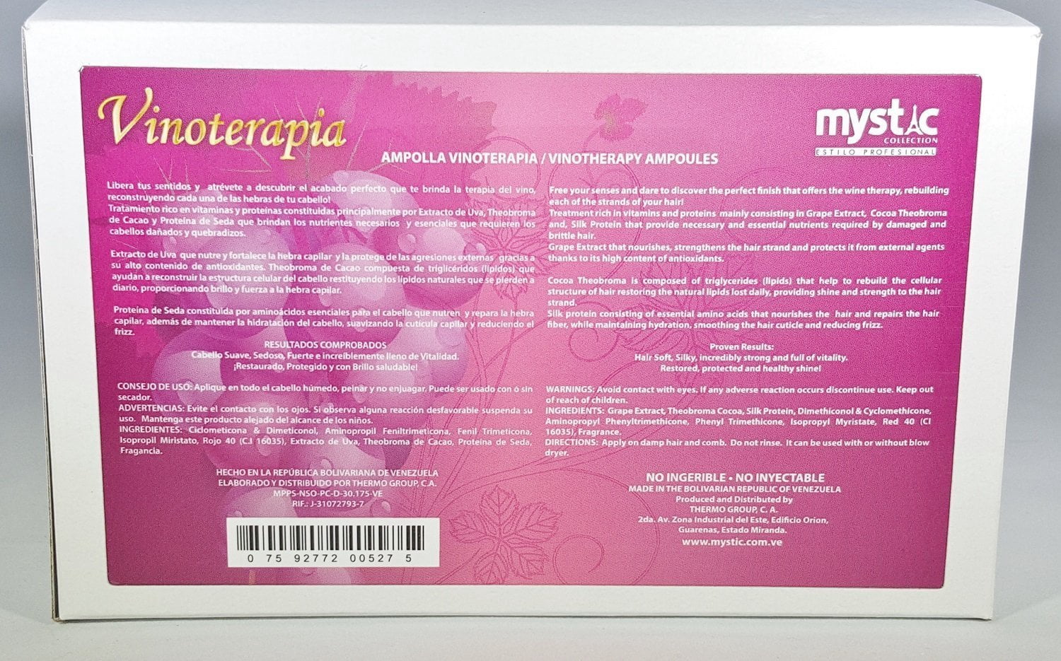 Mystic Vinoterapia Deep Hair Ampoules Hair-Strand Rebuilder 24 Ampollas X 10 cm3 / 0.338 fl. oz