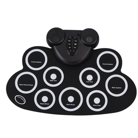 Suodoka Electronic Roll Up Drum Tabletop Practice Pad Built-in Speaker Battery For Kids 17.7 inches / 45 cm