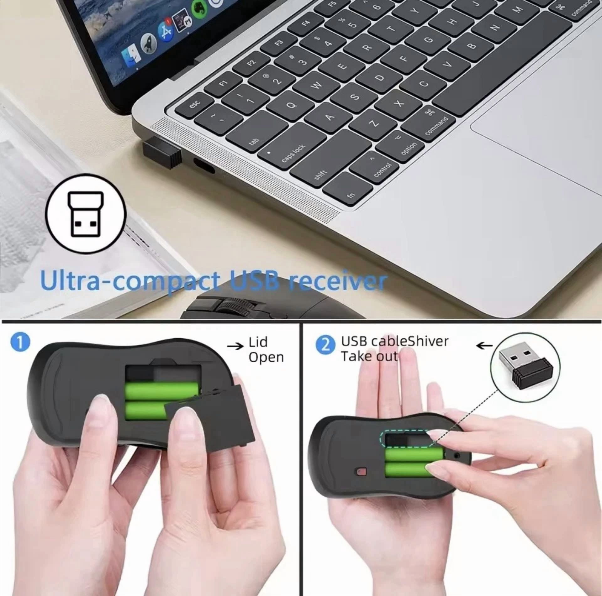 CIRCLE- 2.4G Wireless Mouse Gaming Mouse Ergonomic Mice 800-1200-1600 Dpi Mouse