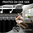 thumbnail image 3 of Western Aztec Shower Curtain Black Boho Vintage Shower Curtain with 12 Hooks Abstract Geometric Pattern Southwest Aztec Waterproof Fabric Shower Curtain for Bath Decor (black, 72''''x 72''''), 3 of 6