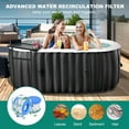 thumbnail image 4 of Slsy 1-2 Person Inflatable Hot Tub, Oval Blow Up Portable Hot Tub, Leak-Proof PVC Outdoor Spa with 100 Strong Air Jets, Heater Pump and Insulated Cover, 75'' X 47''X 25'', 4 of 9