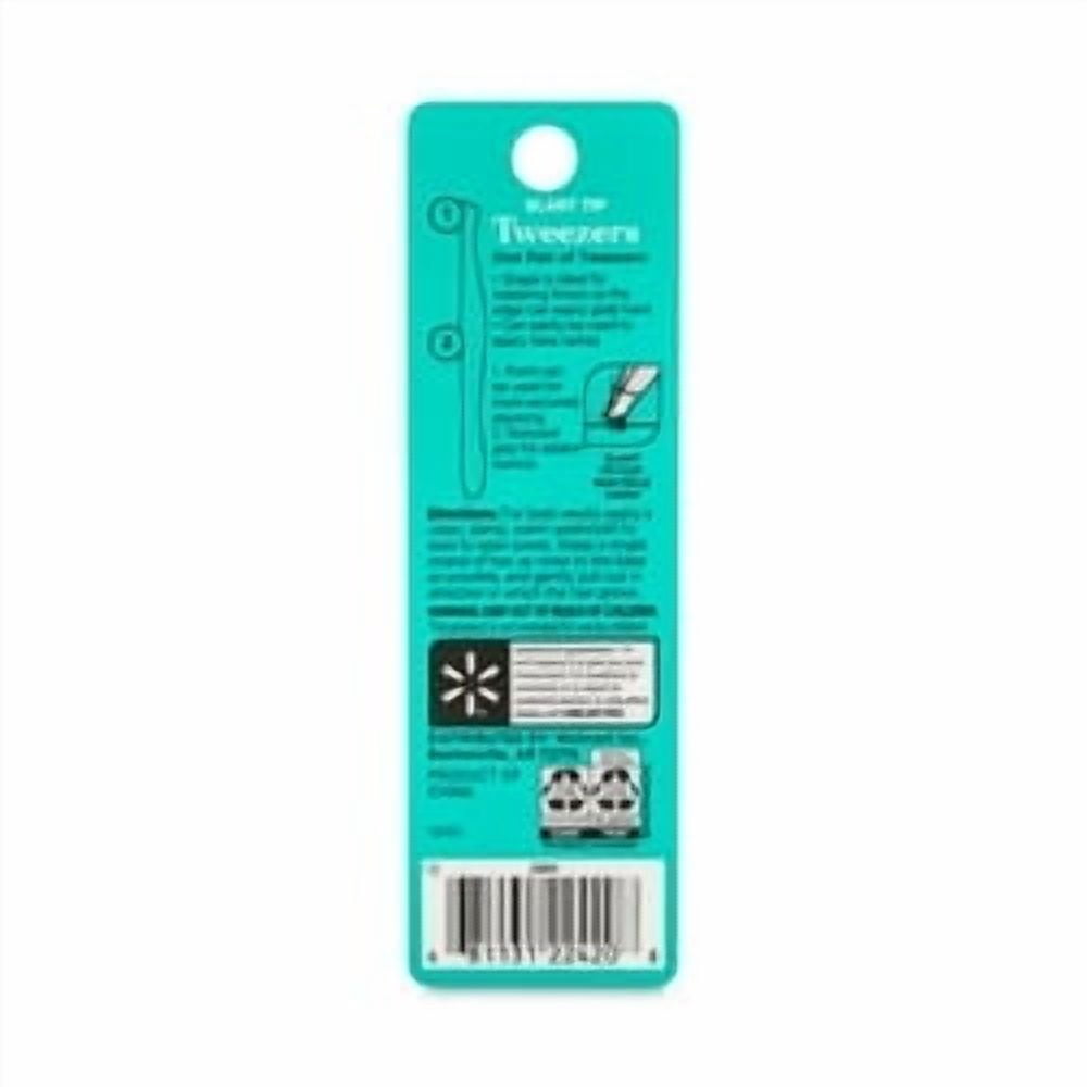 Equate Stainless Steel Classic Slant-Tip Eyebrow Tweezers, 1 Count