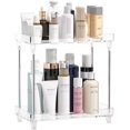 thumbnail image 1 of 2 Piece Shower Organizer, Wall Floating Shelf, Clear Wall Mounted Organizer for Bathroom Storage and moreAcrylic No Drill Wall Mount Adhesive Shelf, 1 of 5