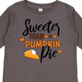thumbnail image 4 of Inktastic Thanksgiving Sweeter Than Pumpkin Pie Boys or Girls Long Sleeve Toddler T-Shirt, 4 of 5