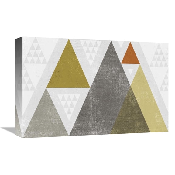 Global Gallery's 'Mod Triangles I Retro' By Michael Mullan Stretched Canvas Wall Art