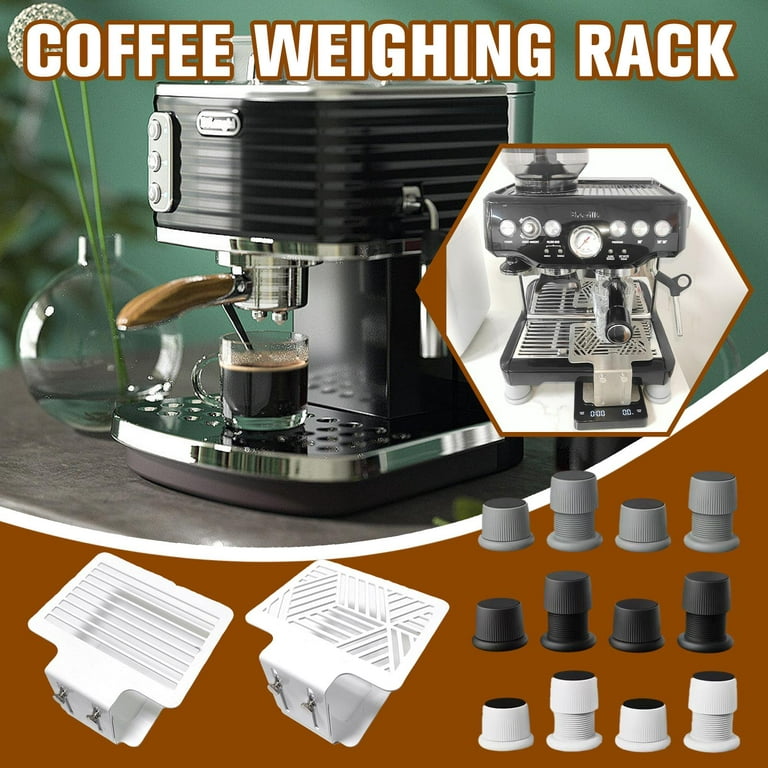 Coffee Weighing Stand Anti Slip Espresso Machine Scale Rod Protection Coffee  Scale Rack for Espresso Machine Accessories Coffee Extraction White 