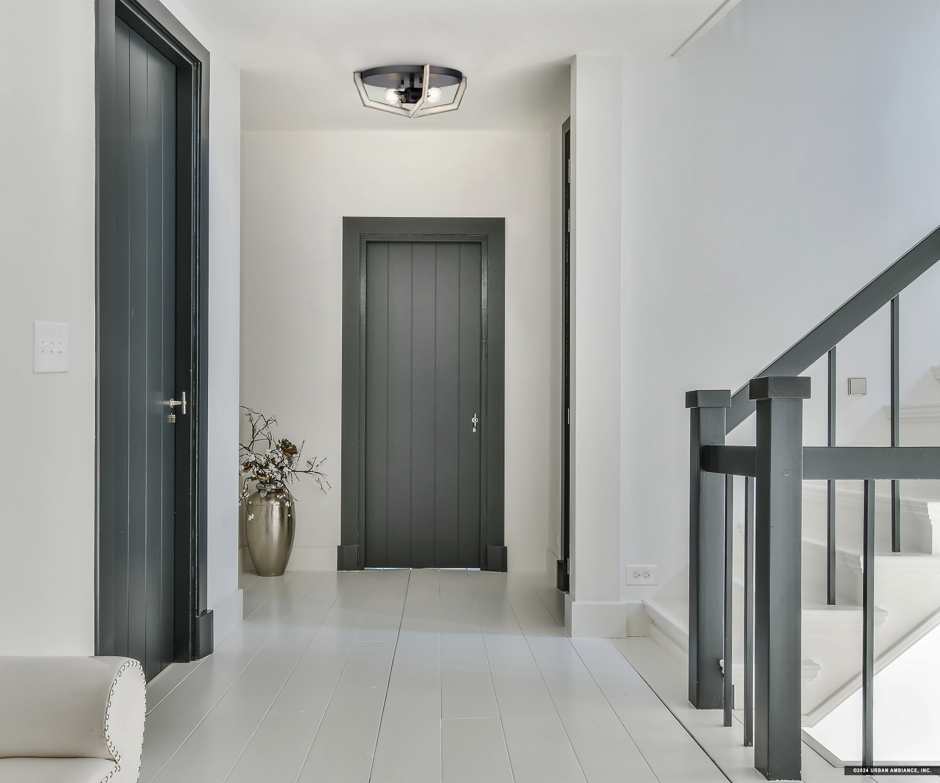 Luxury Modern Ceiling Light, Matte Black, UHP4561
