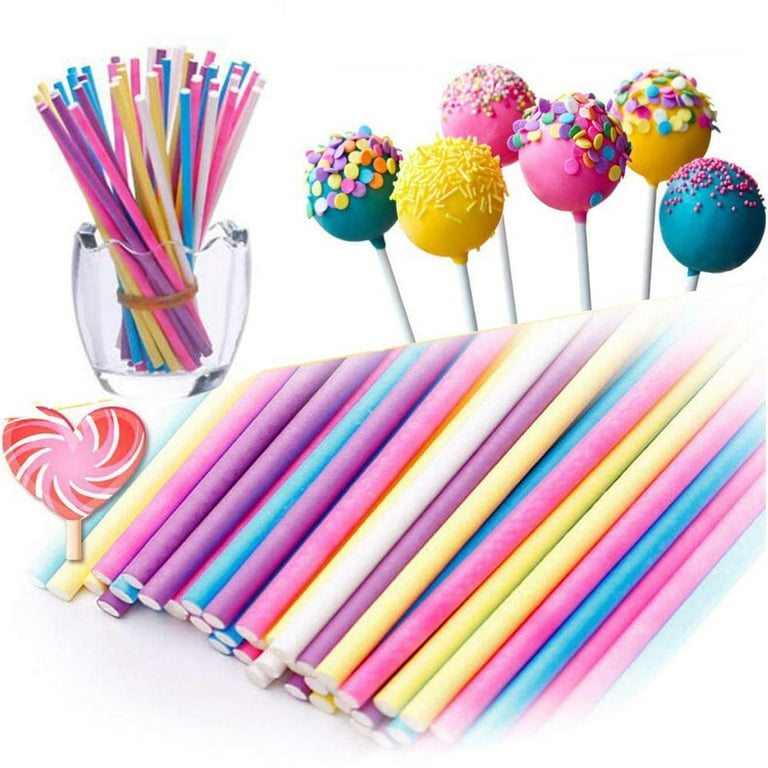 Heldig 100pcs Lollipop Sticks, Marshmallow Sticks, Food Safety Creative  Multi-function Lollipop Sucker Sticks 150*3.5mm