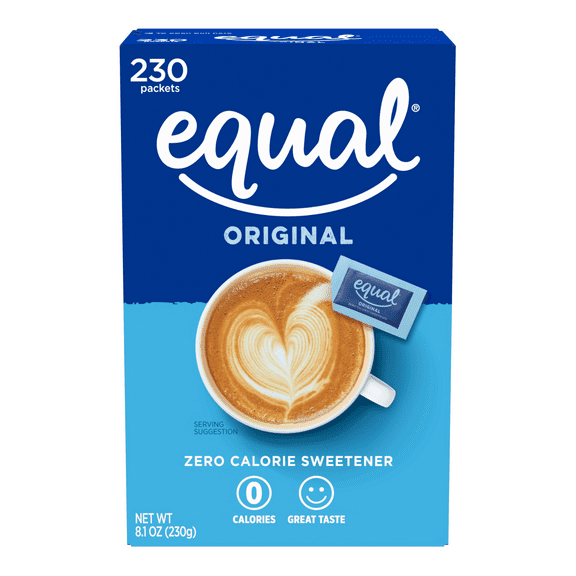(230 Packets) Equal Zero Calorie Sweetener Packets, Sugar Substitute