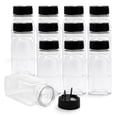 thumbnail image 1 of Jarros de especias RoyalHouse de plástico de 9,5 oz/280 ml con tapa negra, 12 unidades, 1 of 8