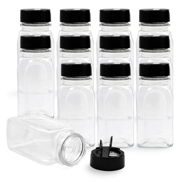 Jarros de especias RoyalHouse de plástico de 280 ml con tapas para coctelera, paquete de 6