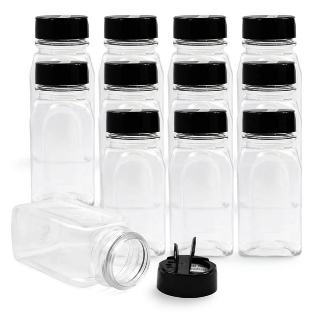 Jarros de especias RoyalHouse de plástico de 280 ml con tapas para coctelera, paquete de 6