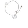 thumbnail image 2 of Delight Jewelry Silvertone Lil Sister in Open Heart - 5/8'' Silver-tone Rose Link Chain Bracelet, 6.25"+1.75" Extender, 2 of 4