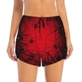 thumbnail image 3 of Uemuo Spiders On The Web And Space Pattern Women's Athletic Shorts High Waisted Running Shorts with Liner Pockets Gym Elastic Workout Shorts-Small, 3 of 9