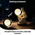thumbnail image 5 of Thinker Figure Art Sculpture Night Light, Decorative LED Lamp for Living Room Desktop, Study Room, and Bedside, 5 of 5