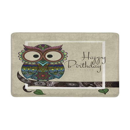 Pop Owl On The Patterned Door Mat Home Decor Indoor Entrance